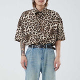 Vintage Leopard Loose Lapel Shirt