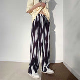 Textured Tie-dye Wide-leg Pants Casual Mopping Pants Loose Drape Pants