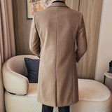 Men's Business Mid-length Casual Coat with Suit Collar