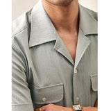 Cuban Collar Thin Loose Business Casual Shirt