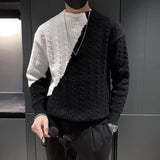 Men's Casual Contrast Turtleneck Sweater