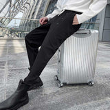 Men's Business Elastic Waist Breasted Suit Pants