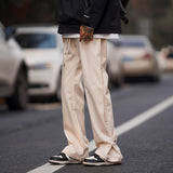 Button-Up Casual Straight-leg Jacket Pants