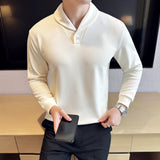 Men's Business Casual Slim Fit Collared T-Shirt