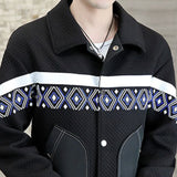 Men's Lapel Printed Jacket