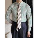 Men's British Vintage Business Casual Striped Shirt