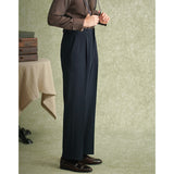 Casual Business Straight Trousers Retro High Waist Pants