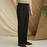 Slim Straight High Waisted Trousers