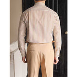 Men's British Vintage Business Casual Striped Shirt