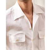 Cuban Collar Thin Loose Business Casual Shirt