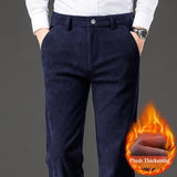 Corduroy Plus Velvet Thick Straight Casual Pants