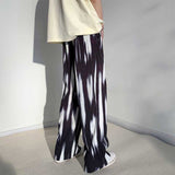 Textured Tie-dye Wide-leg Pants Casual Mopping Pants Loose Drape Pants