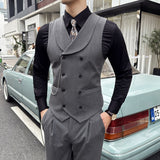 Men's Business British Double Breasted Suit Vest