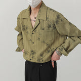 Printed Loose Cuban Collar Shirt