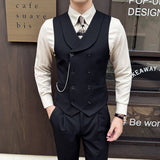 Men's Business British Double Breasted Suit Vest