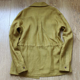 POLO Collar Unstructured Linen Solid American Jacket