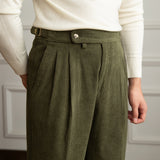 Vintage Corduroy Drape High Waist Pants