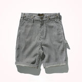 Loose Denim Straight-Leg Shorts