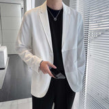 Men's British Solid Color Casual Stitching Light Cooked Style Blazer