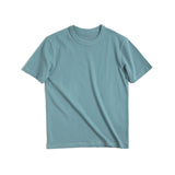 Men's Retro Solid Color Casual Right Shoulder T-shirt