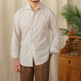 Men's Business Slim Solid Color Long Sleeve Shirt