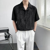 Men's Cuban Collar Short Sleeve Shirt