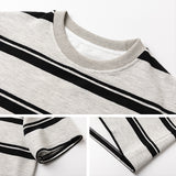 Striped Crew Neck Casual T-shirt