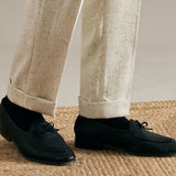 Drape Straight Double Pleat Suit Trousers