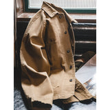 Men's Vintage Brown Lapel Pocket Jacket