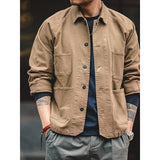 Men's Vintage Brown Lapel Pocket Jacket