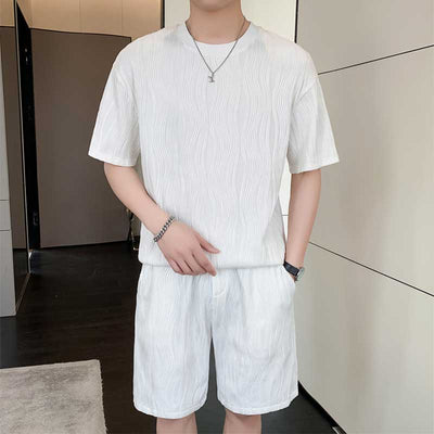 Summer Casual Men's Thin T-shirt Short-sleeved Shorts Suit