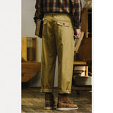 Loose Mid-rise Straight-leg Cargo Trousers