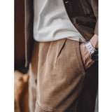 Multi-pocket Loose Cotton Corduroy Trousers