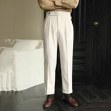 Striped High Waist Business Trousers