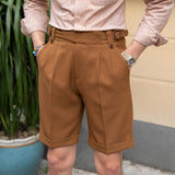 Men's Summer British High Waist Casual Shorts