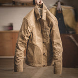 American Retro Workwear Heavy Canvas Waxed Jacket