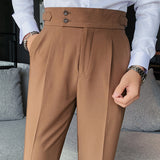 High Waist Slim Drape Casual Suit Trousers