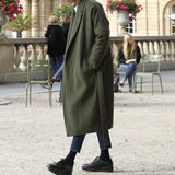 Men's Thickened Warm Over-The-Knee Woolen Coat