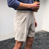 Men's Casual High Waist Straight Shorts