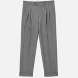 Men's Business Casual High Waisted Pants Slim Fit Trousers