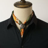 Men's Plaid Vintage Silk Scarf Square