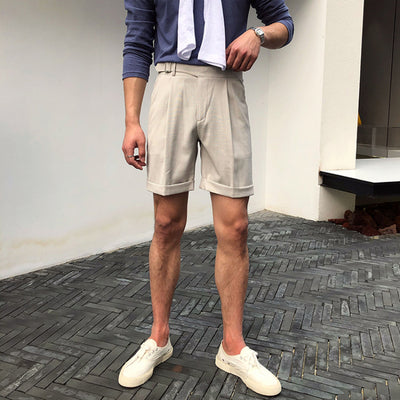 Men's Casual High Waist Straight Shorts