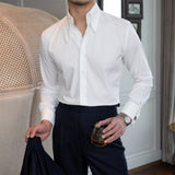 Wrinkle Resistant Slim Fit Long Sleeve White Shirt