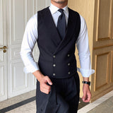 Slim Double Row Waistcoat Casual Vest