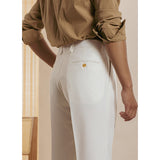 Straight Solid Color Slim Fit Trousers