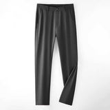 Men's Solid Color Straight Stretch Mid-rise Casual Pants