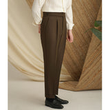 Men's Slim Straight High Waisted Trousers