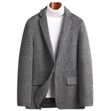 Checked Non-iron Slim-fit Wool Coat