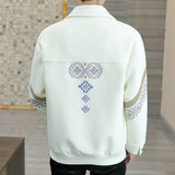 Men's Lapel Printed Jacket