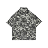 Vintage Leopard Loose Lapel Shirt